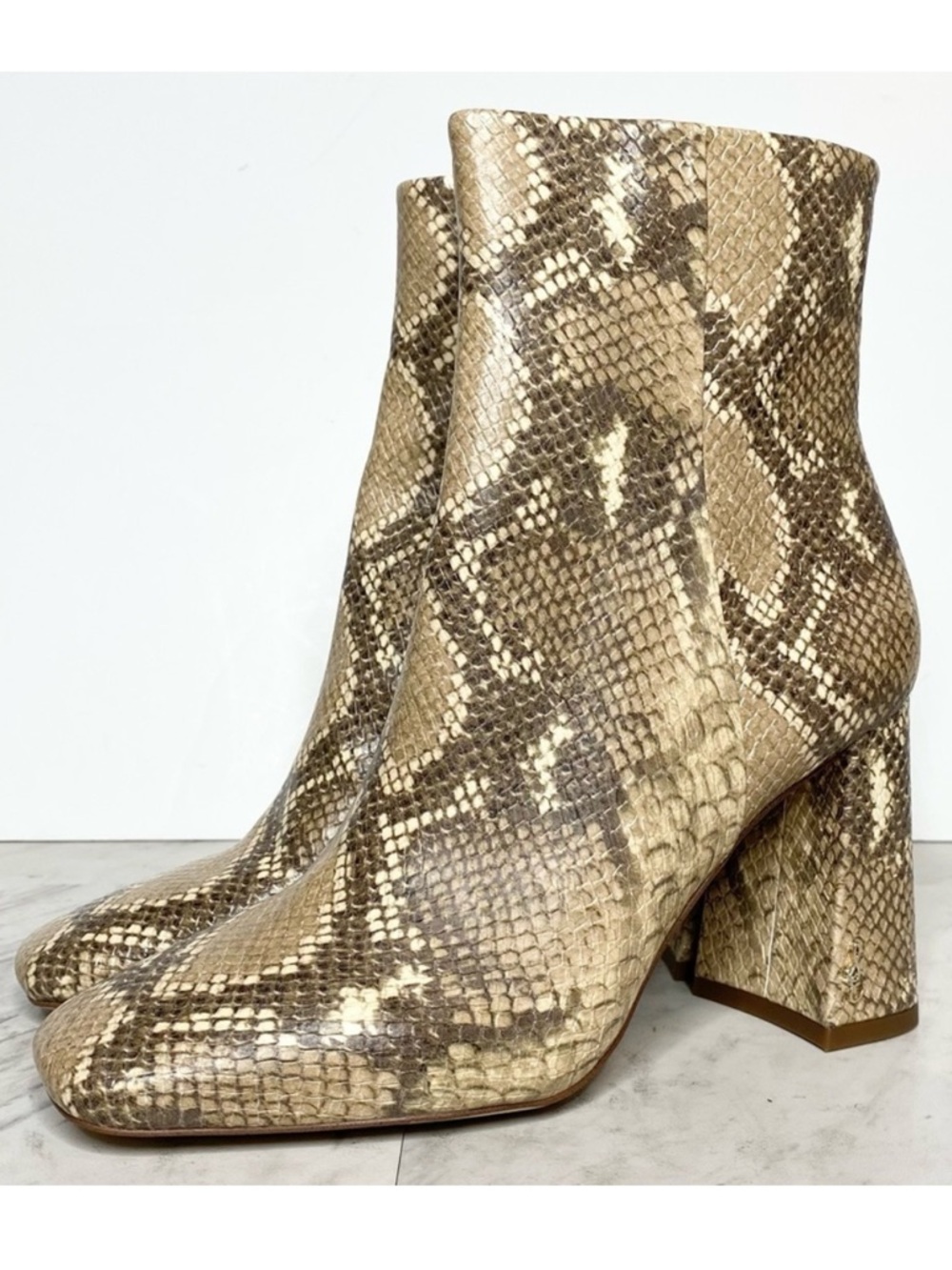 Sam Edelman Codie Snakeskin Heeled Ankle Bootie 7